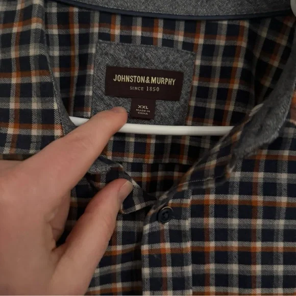 Johnston & Murphy Plaid Button Down Shirt XXL Classic Casual Flannel Style 2XL - Picture 3 of 4